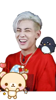 😜 44731fd2 dibujos animados, oso, pingüino, persona, sonriendo telegram sticker