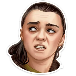 😬 f7ac9ab5 Arya Stark Game of Thrones ステッカー, アリア・スターク, ゲーム・オブ・スローンズ, ファンタジー, キャラクター, テレビ番組 telegram sticker