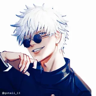 💠 0272d94f Satoru Gojo Jujutsu Kaisen @goteii_13 Аниме, Годжо, Jujutsu Kaisen, Белые волосы, Персонаж whatsapp sticker