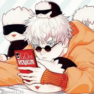 💠 1bdd2490 Satoru Gojo GOJO SATORU Аниме, Персонаж, Годжо Сатору, Jujutsu Kaisen, Фанатское творчество whatsapp sticker