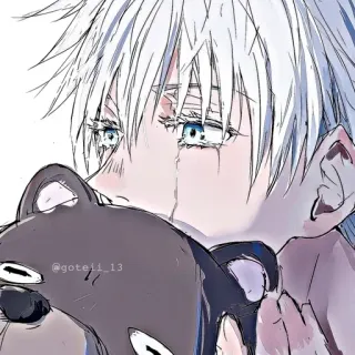 💠 4d52149d @goteii_13 Аниме, Грустный, Плачущий, Персонаж, Цифровое искусство whatsapp sticker