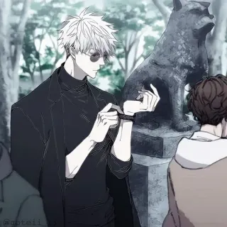 💠 813404a7 Gojo Satoru Jujutsu Kaisen Аниме, Годжо Сатору, Магическая битва, Персонаж, Манга whatsapp sticker