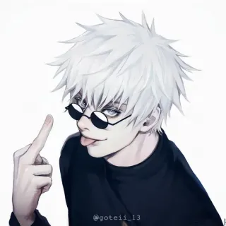 💠 d055efe1 Gojo Satoru Jujutsu Kaisen аниме, манга, годжо, сатору, магическая битва, персонаж whatsapp sticker