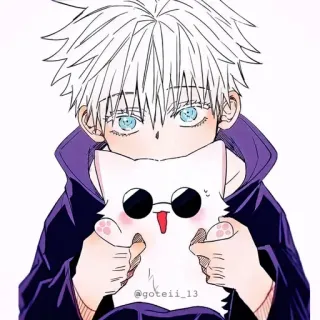 💠 dd25a3b5 @goteii_13 Аниме, Манга, Персонаж, Кот, Милый, Иллюстрация whatsapp sticker