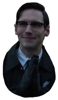 🙏 1011416e Riddler Gotham Riddler, Gotham, DC Comics, villain, Edward Nygma, glasses, character whatsapp sticker