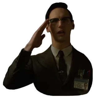 ✋ 56d78873 Edward Nygma Gotham Edward Nygma, Gotham, Riddler, salute, DC Comics whatsapp sticker