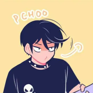 🔗 4248a6e5 PCHOO Anime, Cartone animato, Starnuto, Malato, Etciù, Animazione telegram sticker