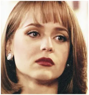 💧 002a6ee8 女人, 肖像, 脸, 化妆, 黑发 whatsapp sticker