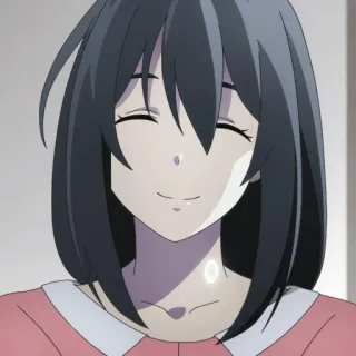 🪶 26ab0bbc 动漫, 女孩, 微笑, 肖像, 动画 whatsapp sticker