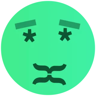 🤢 2cc3976d อีโมจิ, สีหน้า, หน้า, สีเขียว, พิกเซล, สติกเกอร์ telegram sticker