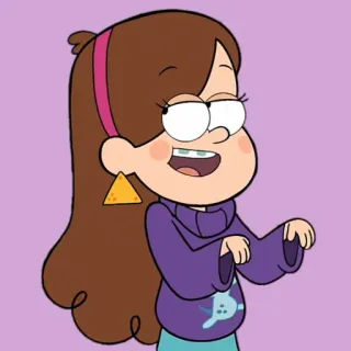 😏 05dcc554 Mabel Pines Gravity Falls Mabel, Gravity Falls, kreskówka, animowany, dziewczyna, postać telegram sticker