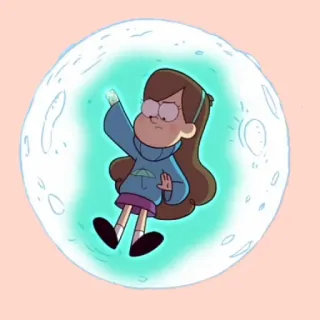 🧚‍♀ 09c507dc Mabel Pines Gravity Falls Mabel, Gravity Falls, Kreskówka, Bańka, Disney telegram sticker