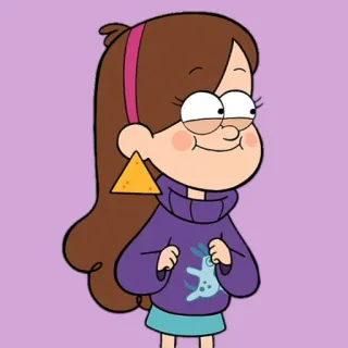 😍 1dddb5f7 Mabel Pines Gravity Falls Kreskówka, Mabel Pines, Gravity Falls, Postać, Animowany telegram sticker