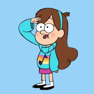 👁 42047b25 Mabel Pines Gravity Falls kreskówka, animowany, Mabel Pines, Gravity Falls, postać telegram sticker
