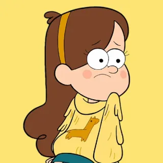 ☹️ 54b0726a Mabel Pines Gravity Falls kreskówka, animacja, Mabel, Gravity Falls, lama telegram sticker