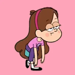 🥱 614bf58a Mabel Pines Gravity Falls kreskówka, Mabel, Gravity Falls, śmieszne, znudzony telegram sticker