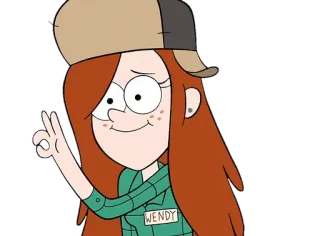 👌 699210f5 Wendy Corduroy Gravity Falls WENDY Wendy, Gravity Falls, Kreskówka, Animowany, Postać telegram sticker