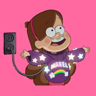 😋 6fbf1704 Mabel Pines Gravity Falls MABEL kreskówka, Mabel, Gravity Falls, sweter, słodkie telegram sticker