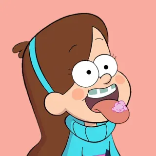 🍬 80de5244 Mabel Pines Gravity Falls Kreskówka, Postać, Mabel Pines, Gravity Falls, Animacja telegram sticker