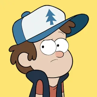 🤔 cea15356 Dipper Pines Gravity Falls kreskówka, Dipper Pines, Gravity Falls, animowany, postać telegram sticker