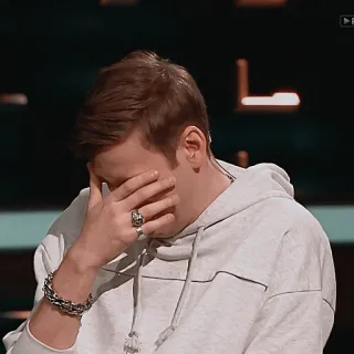 🤭 0a0d032a pleurer, triste, contrarié, émotion, homme, facepalm telegram sticker