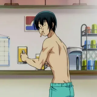 💙 3b192b25 Anime, Mann, Getränk, Bier, Innenbereich, Person whatsapp sticker