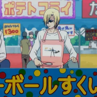 💛 b827a59e ポテトフライ, ボールすくい Anime, Japanisch, Essen, Festival, Charakter whatsapp sticker