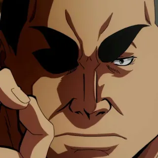 ❤️ c4c8f461 Anime, Mann, Charakter, Grinsen, Ernst, Gesicht, Porträt whatsapp sticker