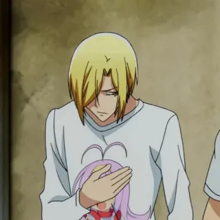 💛 cb538595 Anime, Charakter, Cartoon, blonde Haare, T-Shirt, Anime-Stil whatsapp sticker