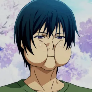 💙 d16dfbba Anime, Lustig, Gesicht, Ausdruck whatsapp sticker