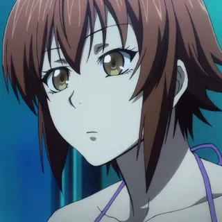 ⚓️ 75138396 animé, femme, cheveux bruns, maillot de bain telegram sticker