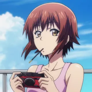 ⚓️ ac021cb1 Anime, Fille, Plage, Appareil photo, Mignon, Extérieur telegram sticker