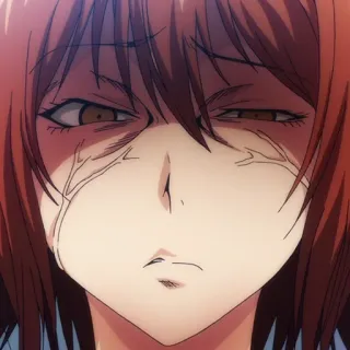 🌊 f615851d Anime, Femme, Visage, Expression, Colère telegram sticker