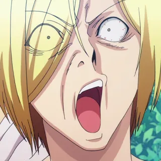 🌊 05ef5e64 anime, terkejut, teriak, lucu, wajah telegram sticker