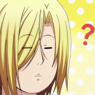 ⚓️ 12b818b9 Anime, Tanda tanya, Bingung, Pirang, Berpikir telegram sticker