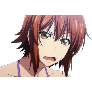 😧 f08932da Anime, Gadis, Ekspresi, Kartun telegram sticker