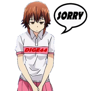 😰 f6eb0e4a SORRY 动漫, 对不起, 女孩, 道歉 telegram sticker