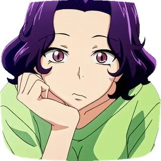 😊 1c9fe309 Anime, Dessin animé, Portrait, Femme, Féminin, Personnage, Personne telegram sticker