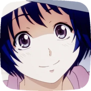 😏 70b7271e animé, fille, souriant, mignon, dessin animé, personnage telegram sticker