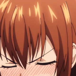 😳 00ff3f7c 애니, 소녀, 얼굴, 홍조, 클로즈업 telegram sticker