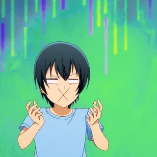 🙅 07960bfc 애니메이션, 만화, 캐릭터, 좌절, 말없이 telegram sticker