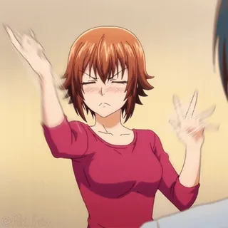 🙅‍♀️ 200c4615 애니메이션, 여자, 제스처, 반대, 좌절, 애니메이션, 소녀 telegram sticker