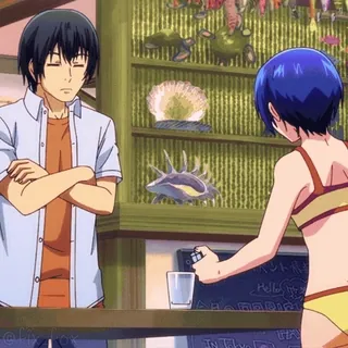 🔥 b118e63f 애니메이션, 비키니, 음료, 바 telegram sticker