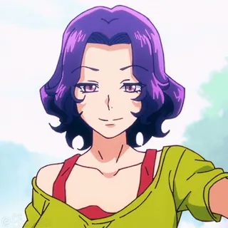 😏 b33bd52a 애니메이션, 여자, 보라색 머리, 만화 telegram sticker