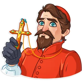 😳 2ac09f40 мужчина, исторический, портрет, крест, религиозный, винтаж whatsapp sticker
