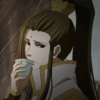 😵‍💫 8c7e2c6d 动漫, 男人, 饮酒, 传统服装, 亚洲人 telegram sticker