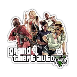 ️ 23be9535 Grand Theft Auto V crime, game, violence, gun, police telegram sticker