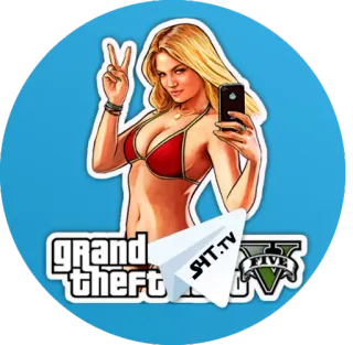 ⭐ a56cccf0 Grand Theft Auto V video game, grand theft auto, gta 5, blonde, selfie telegram sticker