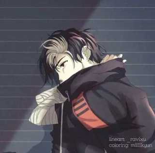 😕 be9bc504 lineart: _ravixu
coloring: miiiiikyun Anime, Manga, Fanart, Ragazzo, Felpa con cappuccio, Cartone animato whatsapp sticker