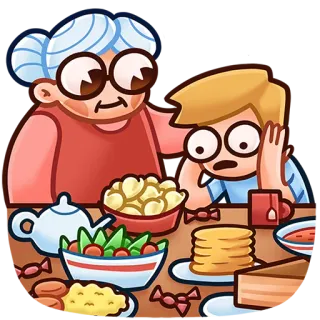 chpic.su • @Premium_Emojis_Telegram | Бабуля без текста telegram stickers